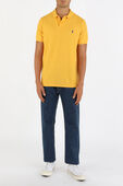 תמונת כל הלוק של Short Sleeve 2 Buttons Polo Shirt in Yellow